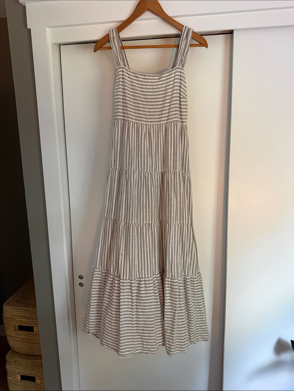 Madewell Tiered Stripe Maxi Dress